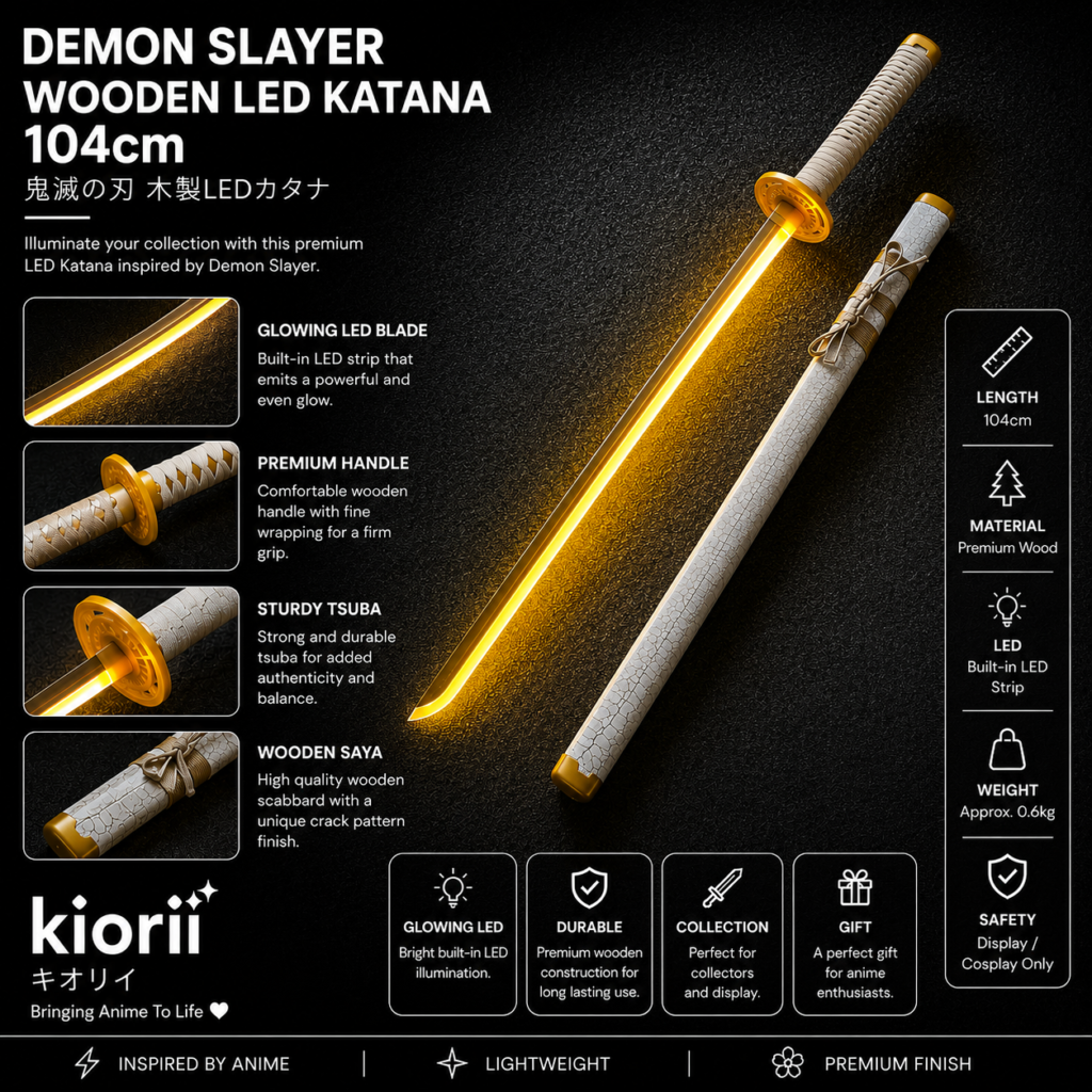 Demon Slayer Wooden LED Katana 104cm