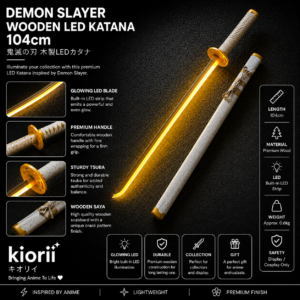Demon Slayer Wooden LED Katana 104cm