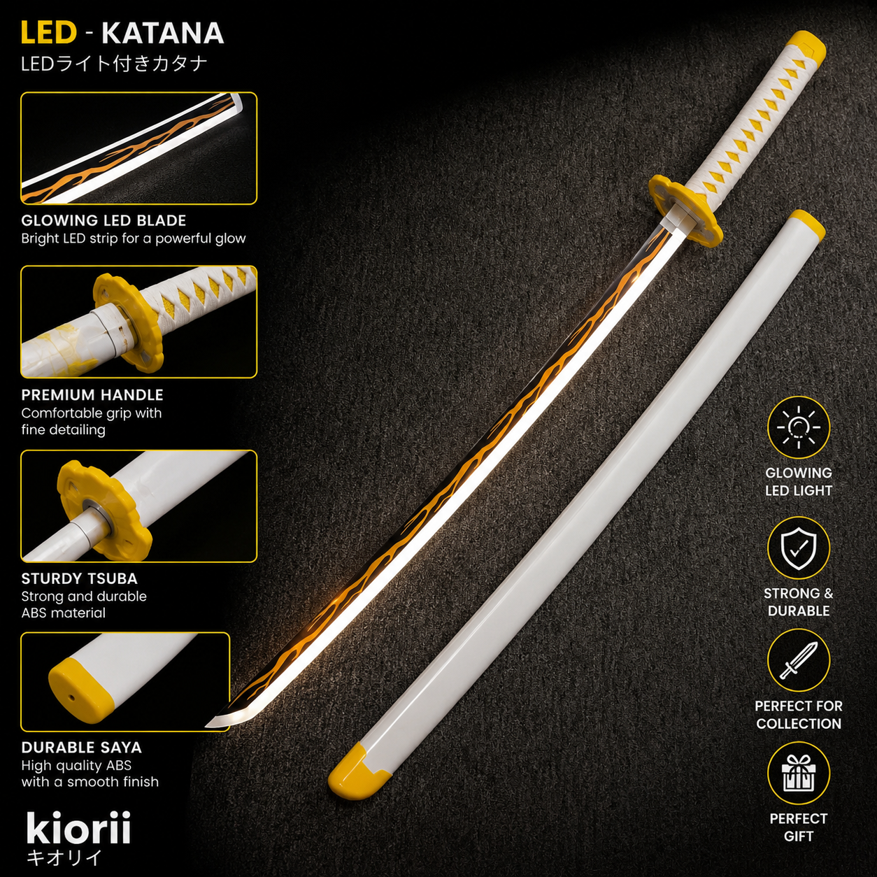 Zenitsu Wooden LED Katana 104cm